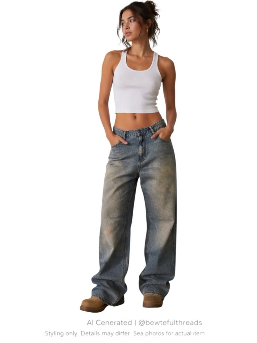 Indie Sleaze Workwear Jeans 38x32 Faded Blue Straight Leg Oversized Fit